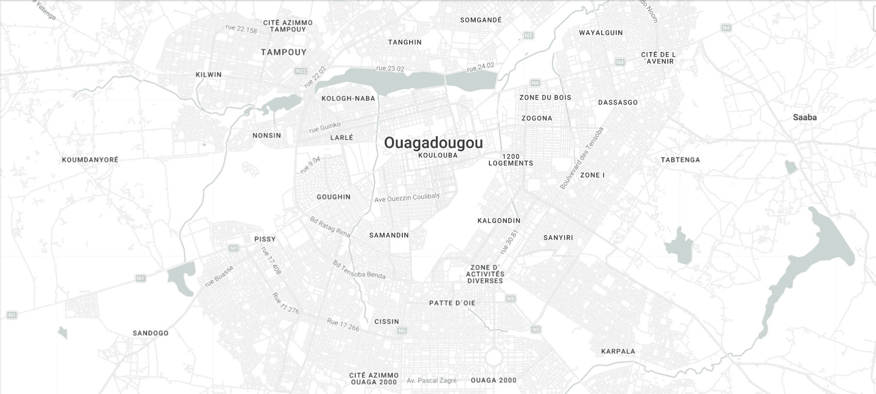Carte de Ouagadougou